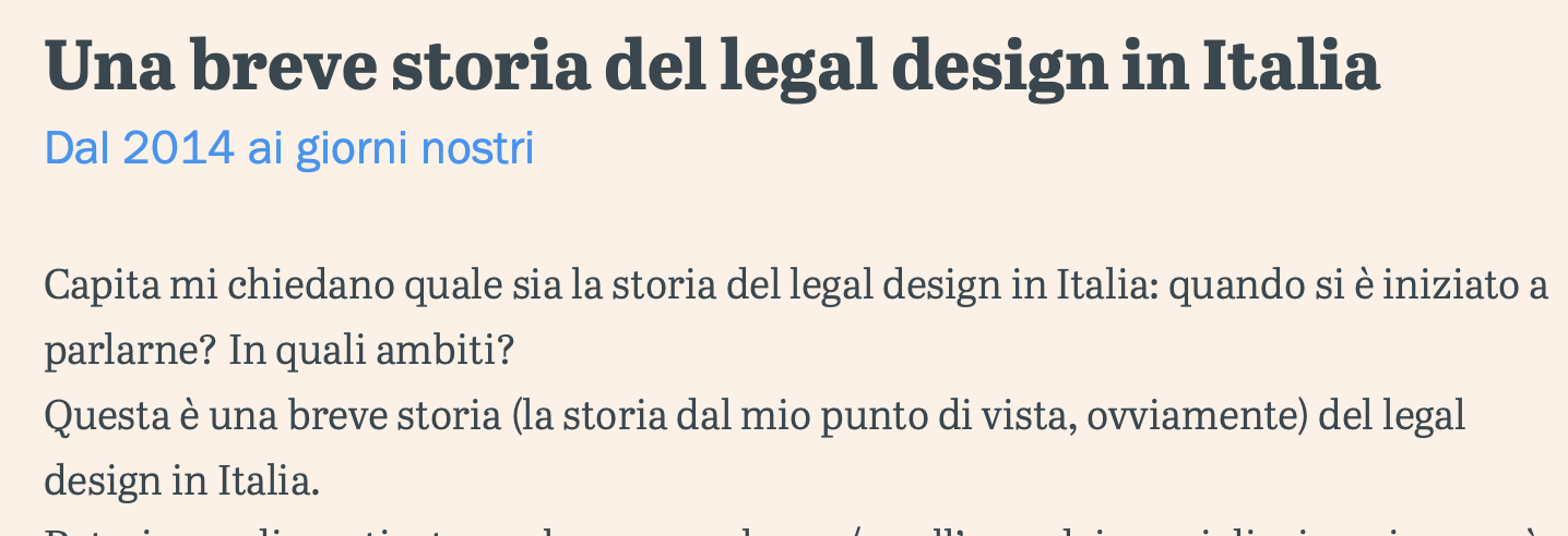 Una breve storia del legal design in Italia